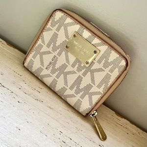 Michael Kors Monogram Zip Around Wallet
